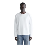 RELAXED JERSEY INTERLOCK LONG-SLEEVED T-SHIRT
