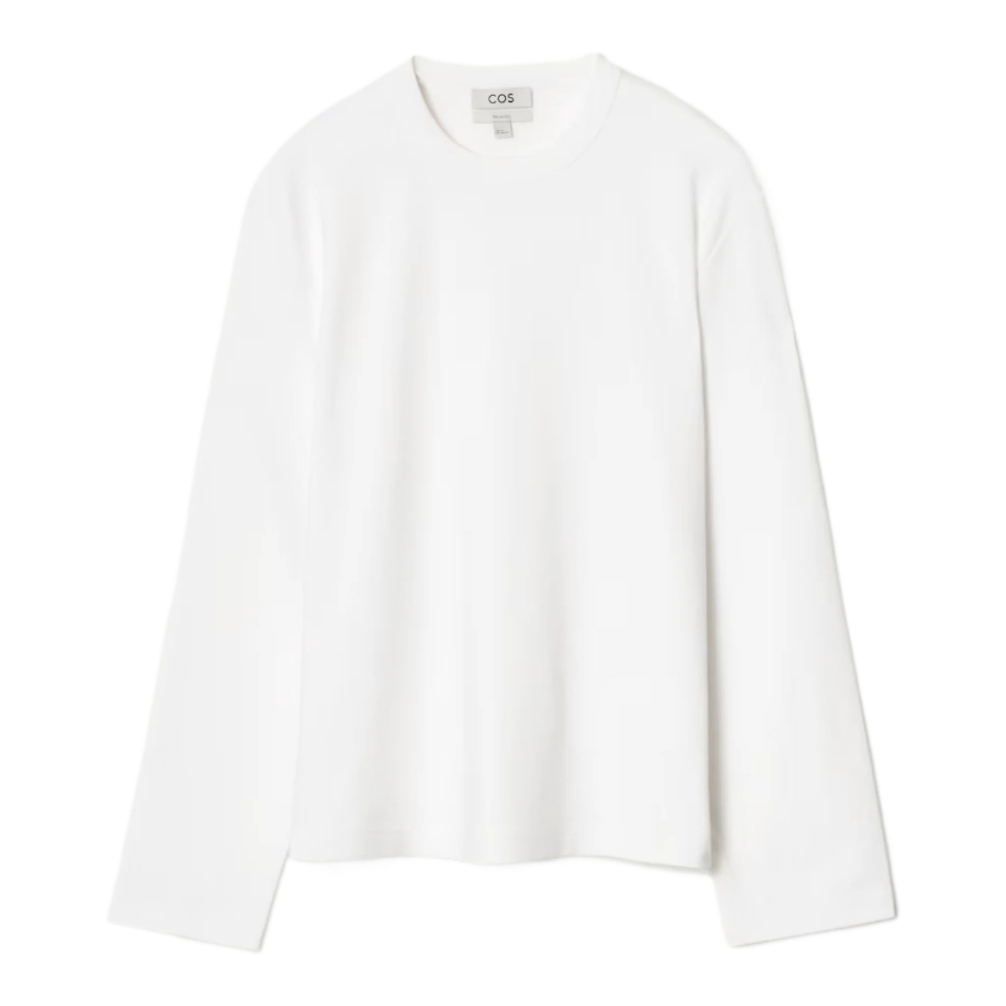RELAXED JERSEY INTERLOCK LONG-SLEEVED T-SHIRT