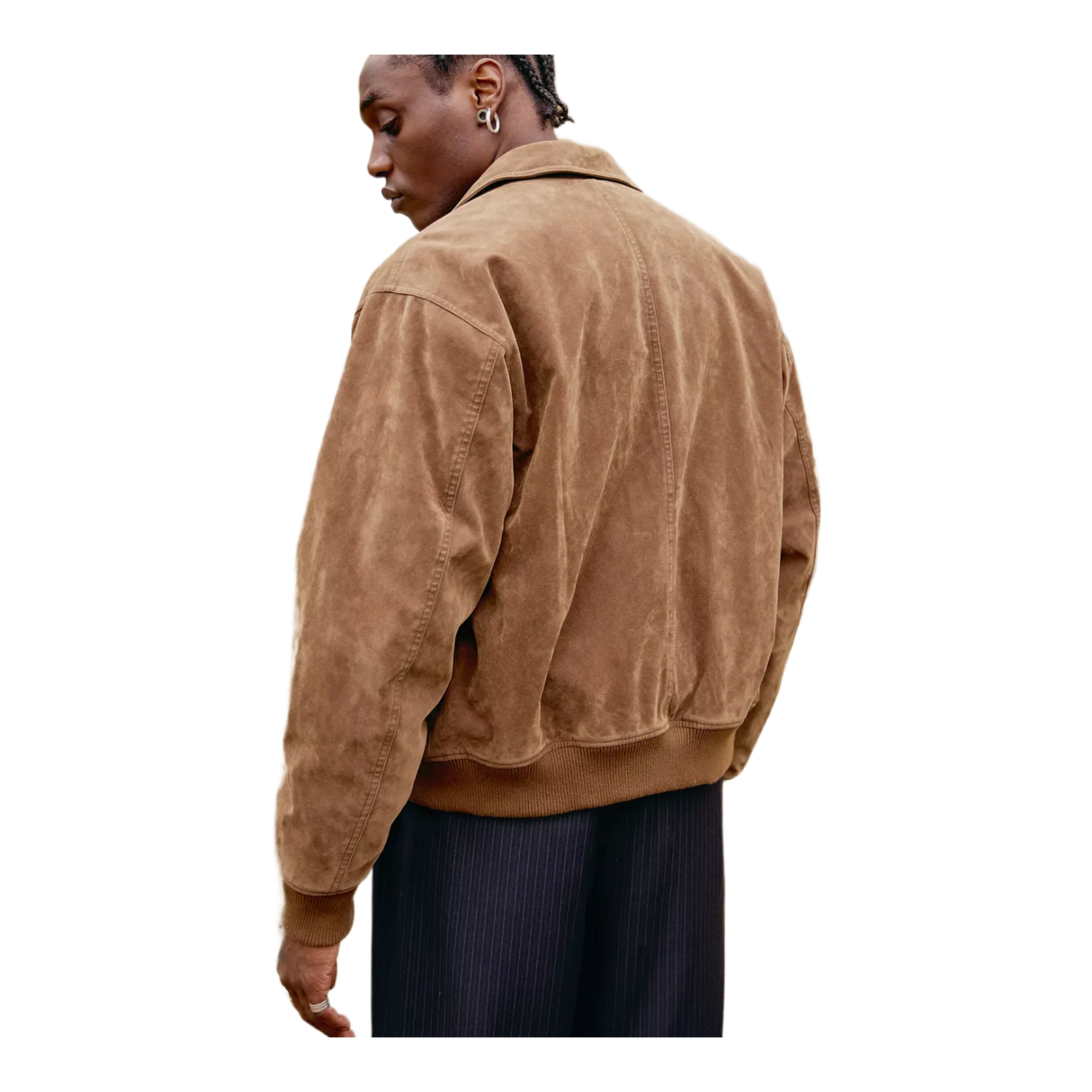 Tan Eric Faux Suede Jacket