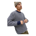 Navy Square Knit Jumper