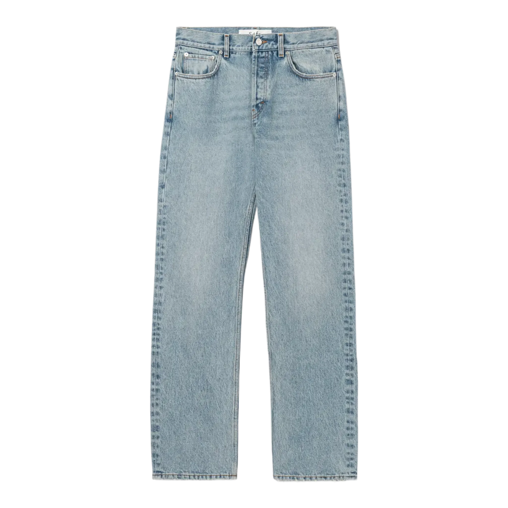 Light blue distressed jeans