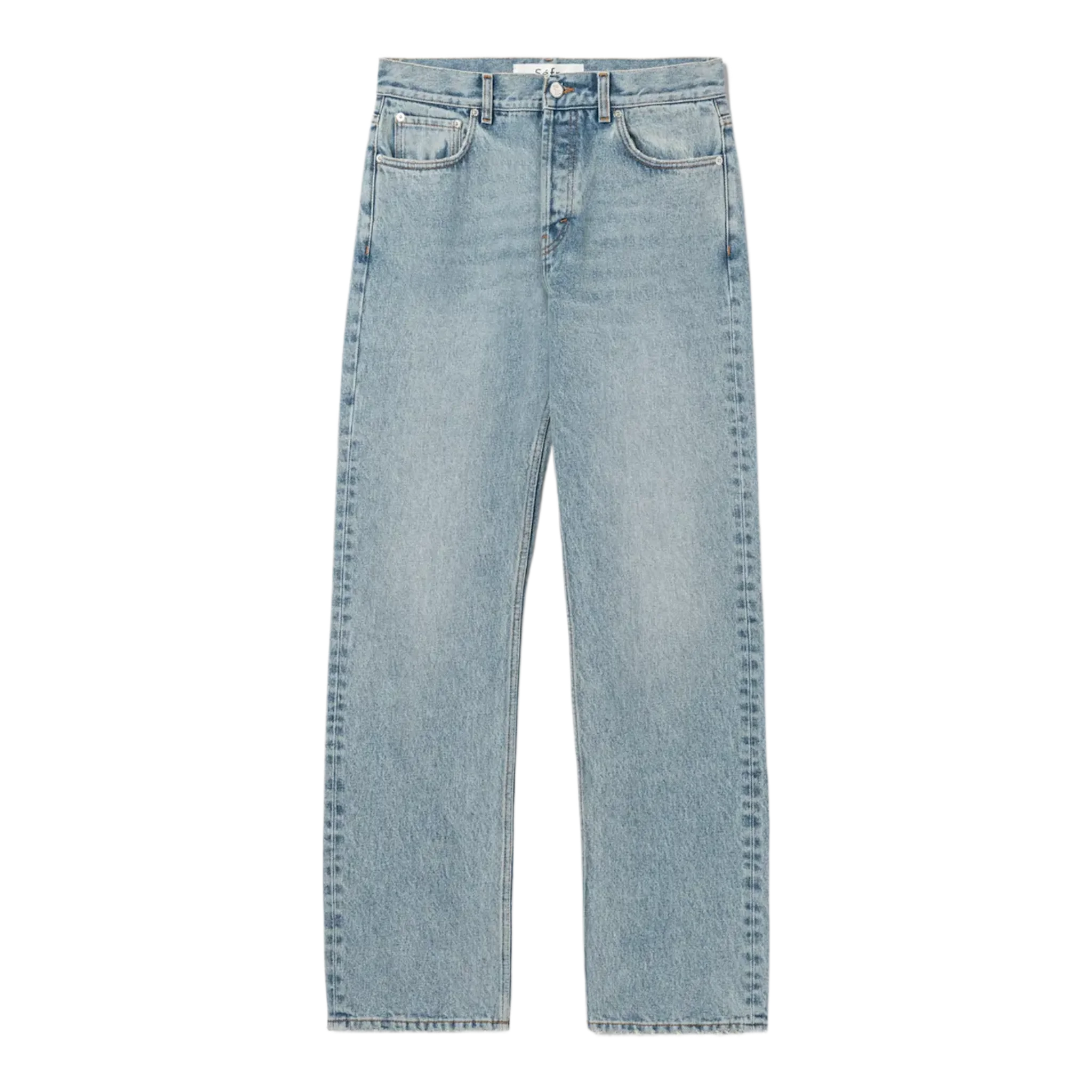 Light blue distressed jeans