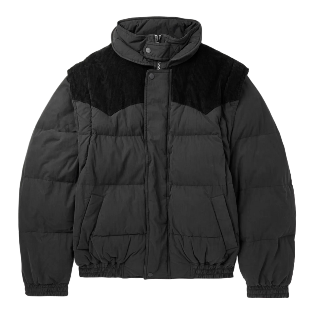 Corduroy-Trimmed Padded Quilted Cotton-Blend Shell Jacket
