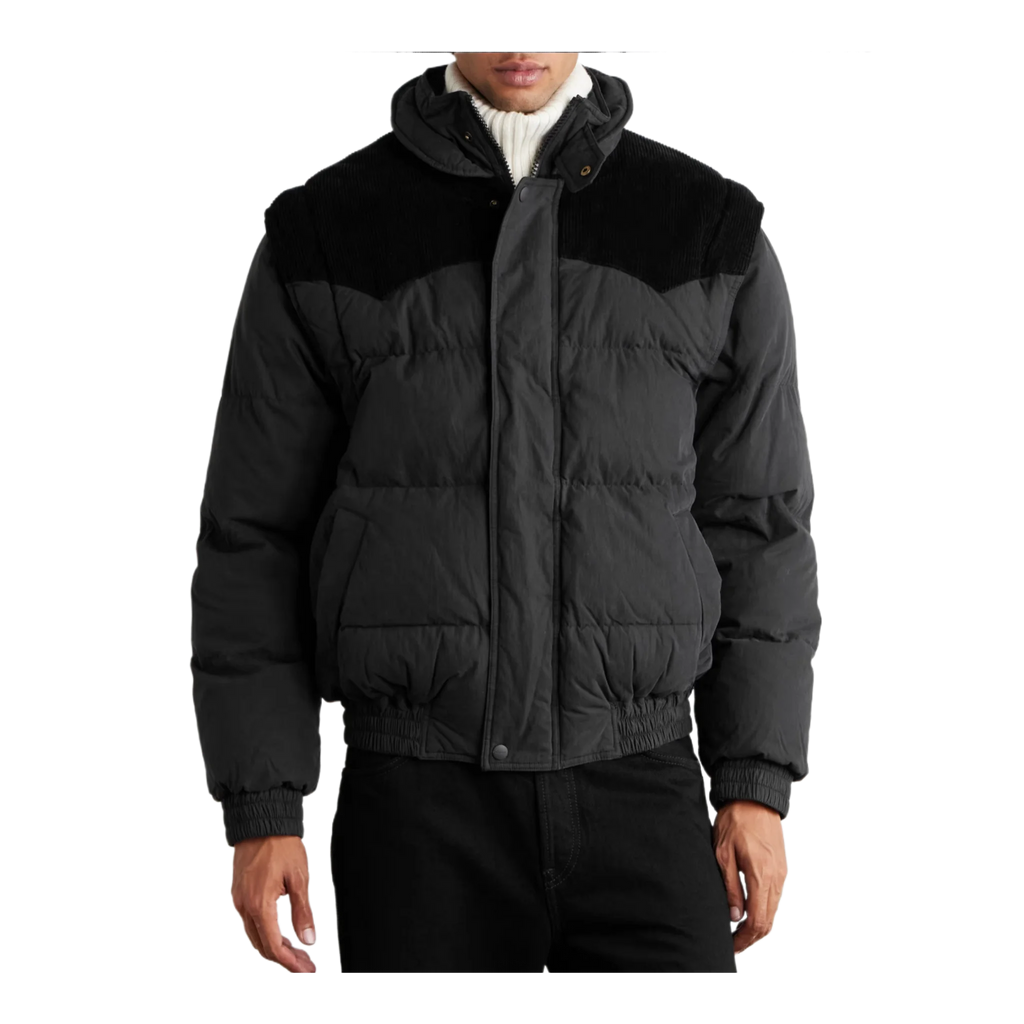 Corduroy-Trimmed Padded Quilted Cotton-Blend Shell Jacket