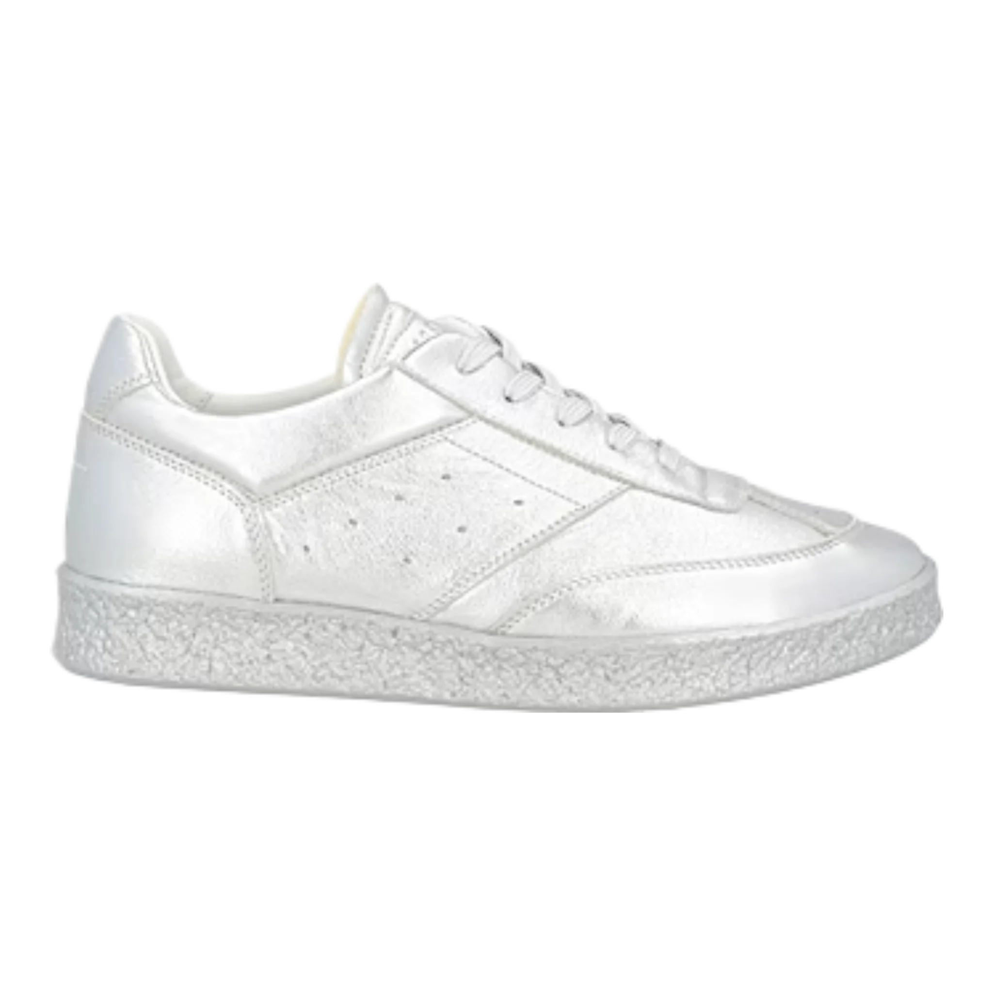 Lace Up SIlver Sneakers