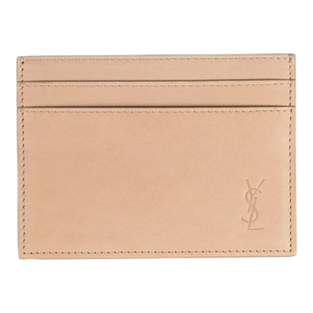 Beige Leather Cardholder