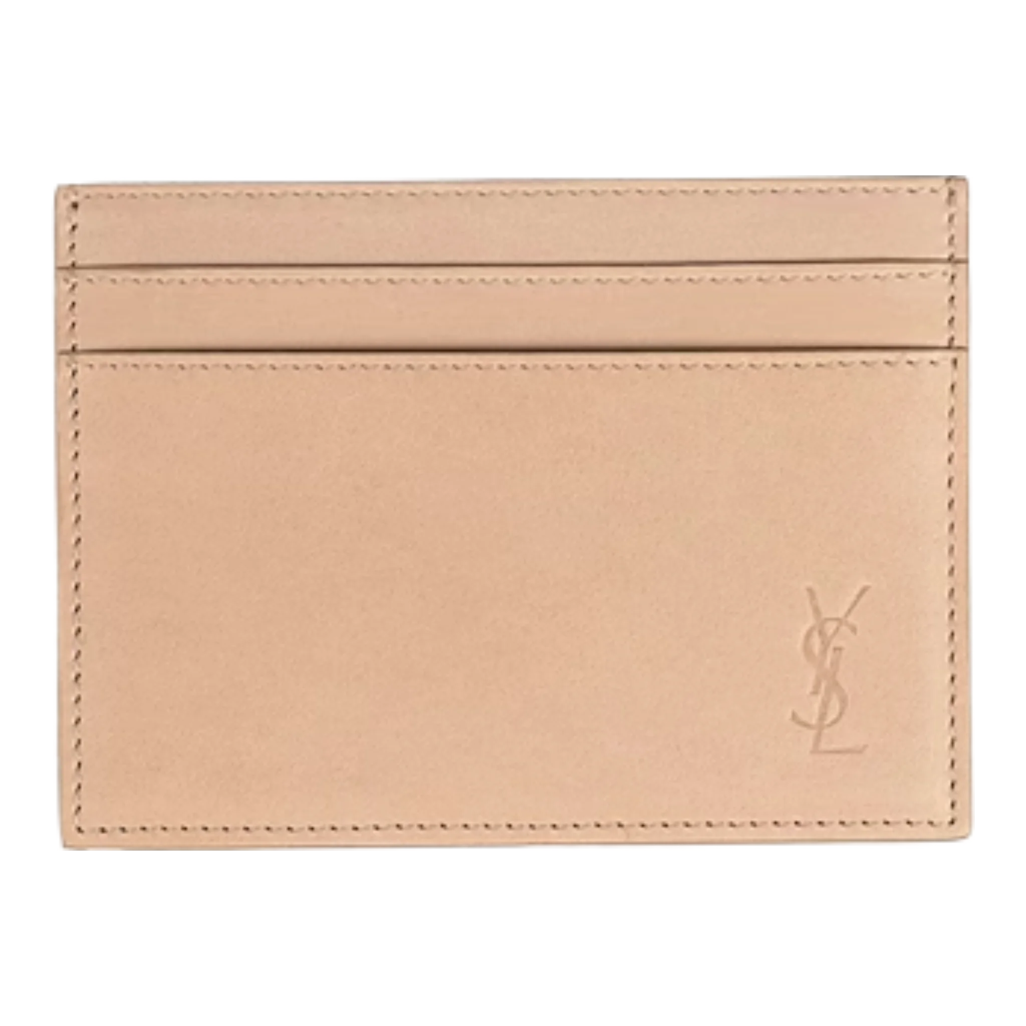 Beige Leather Cardholder