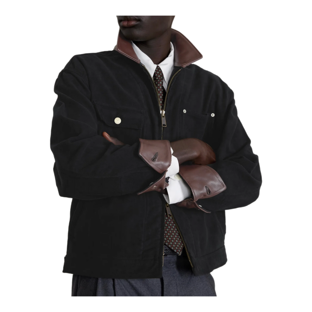 Ranch Leather-Trimmed Cotton-Canvas Jacket