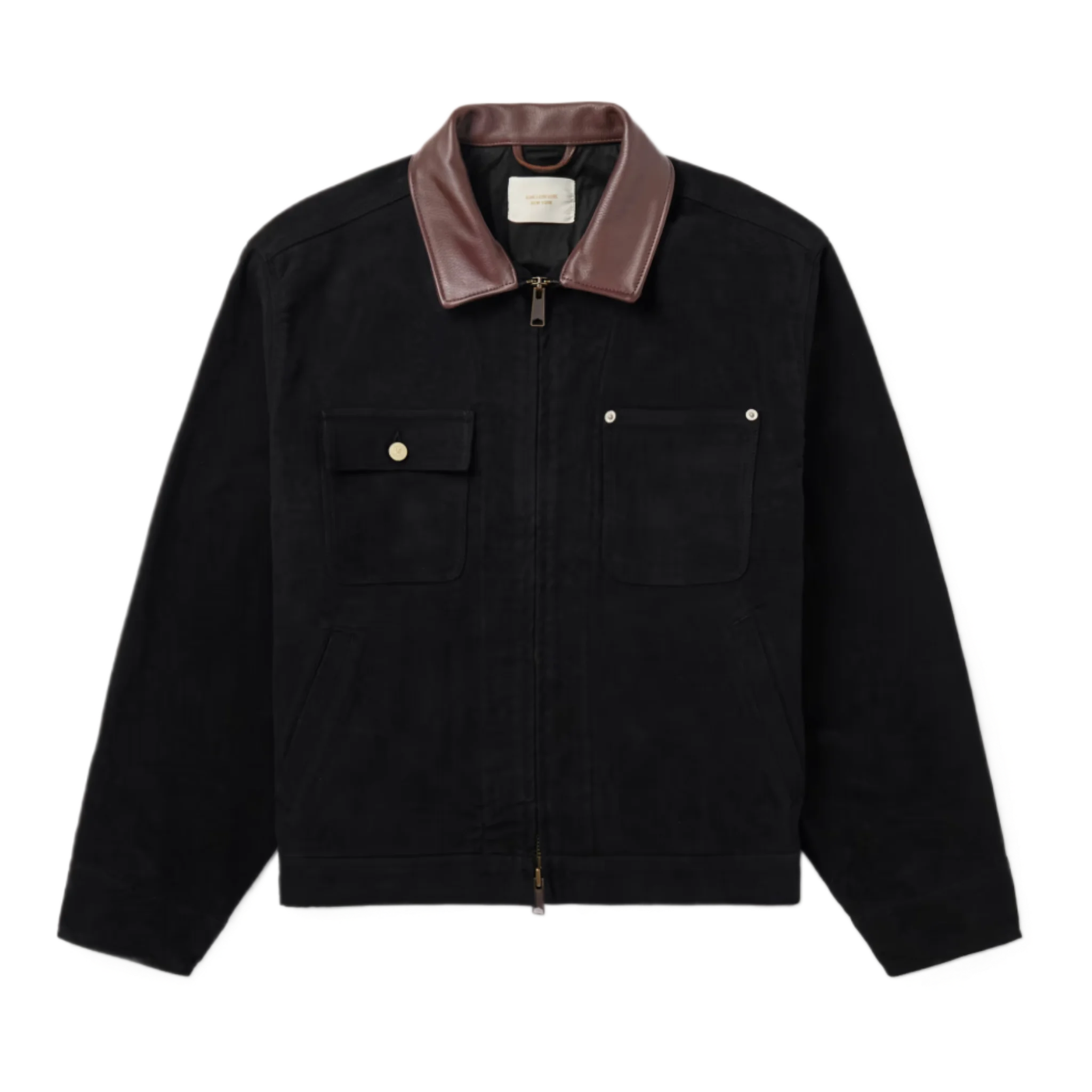 Ranch Leather-Trimmed Cotton-Canvas Jacket