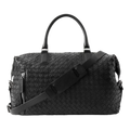 Woven Leather Weekend Bag