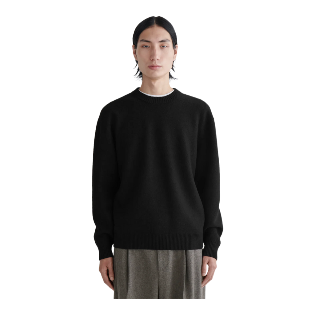 BOILED-WOOL CREW-NECK JUMPER
