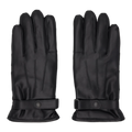 Black Burnished Leather Thinsulate Gloves