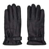 Black Burnished Leather Thinsulate Gloves