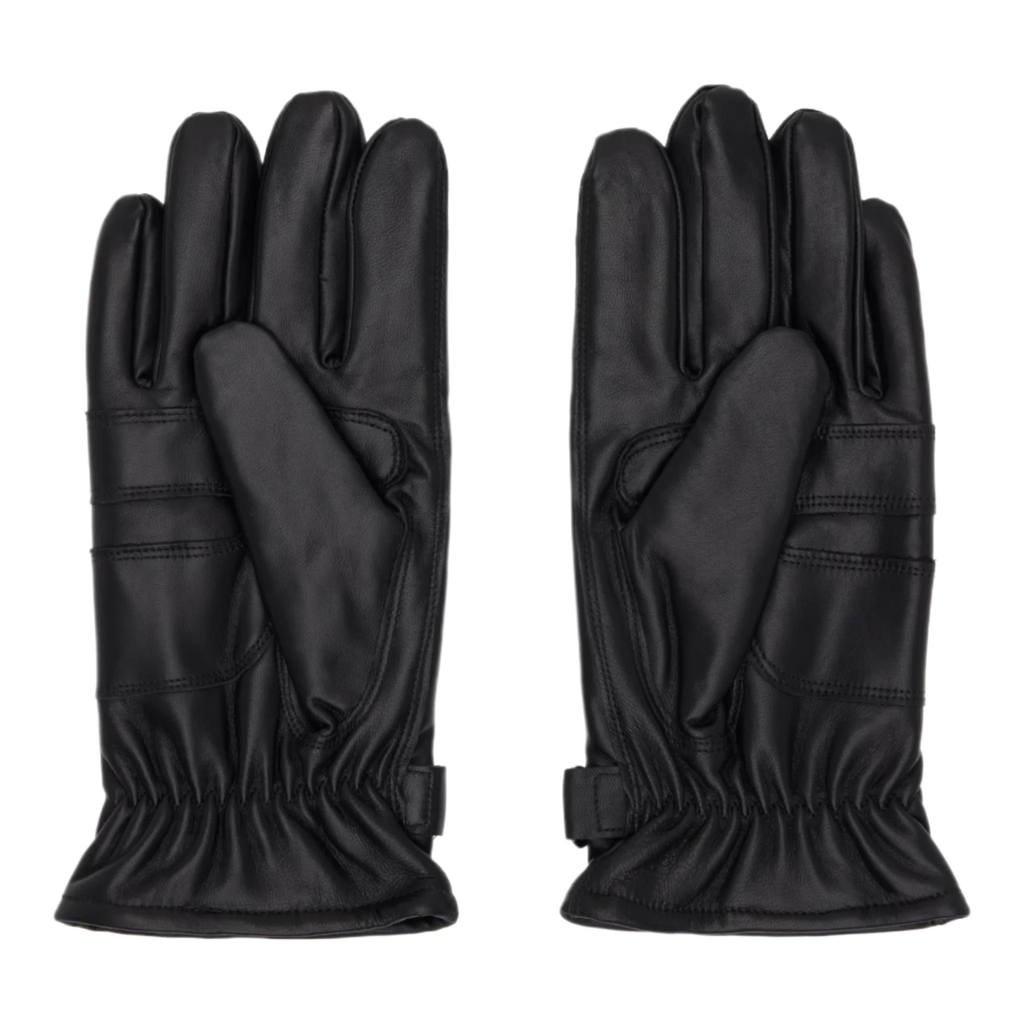 Black Burnished Leather Thinsulate Gloves