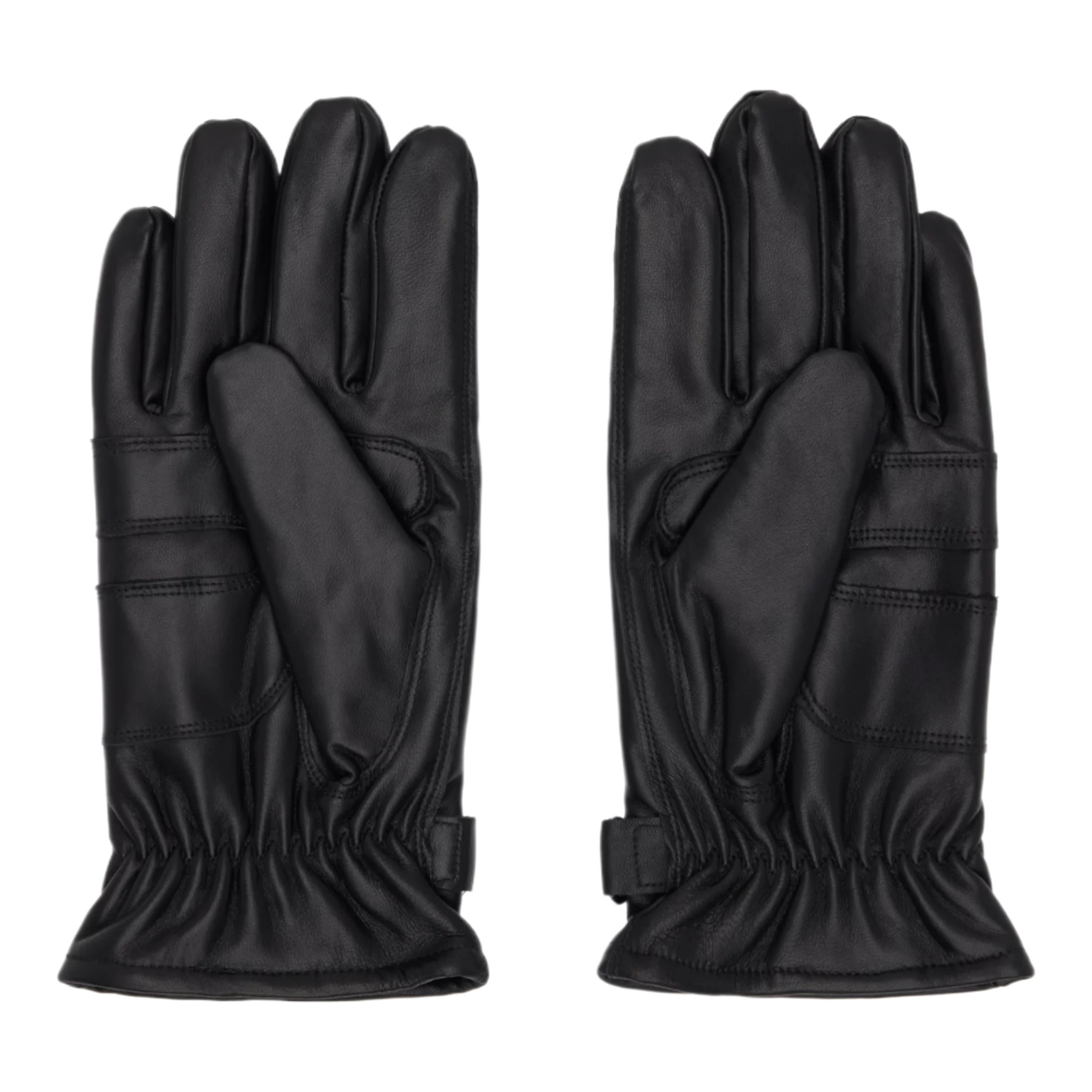 Black Burnished Leather Thinsulate Gloves