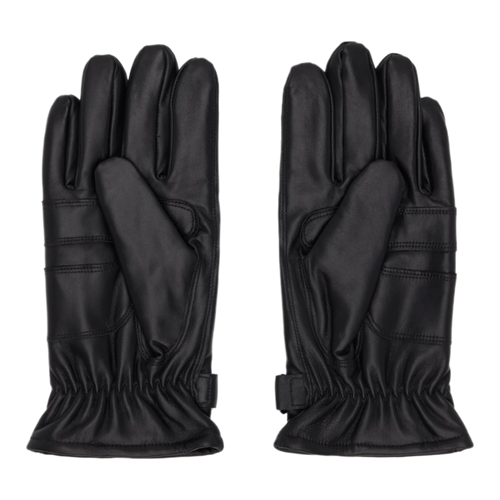 Black Burnished Leather Thinsulate Gloves