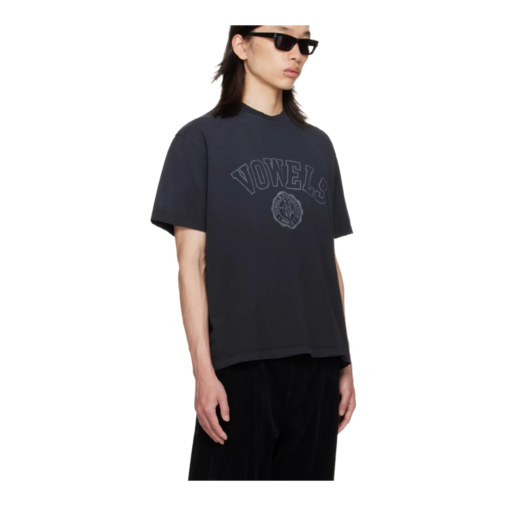 Black Faded Collegiate T-shirt