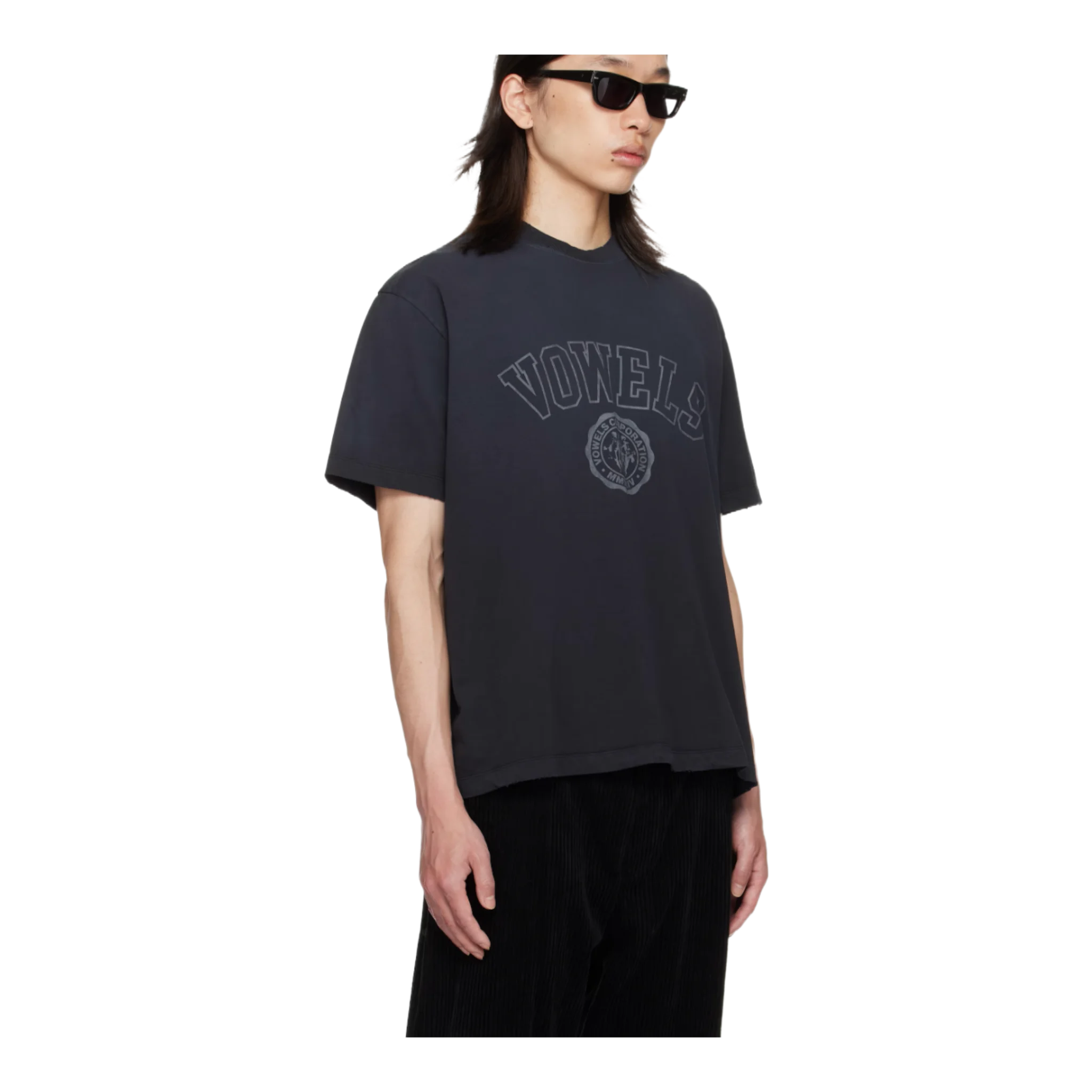 Black Faded Collegiate T-shirt