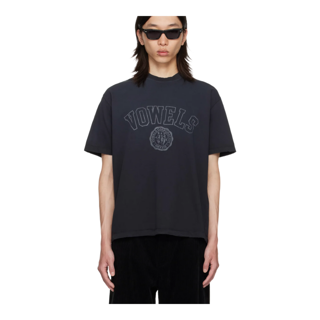 Black Faded Collegiate T-shirt