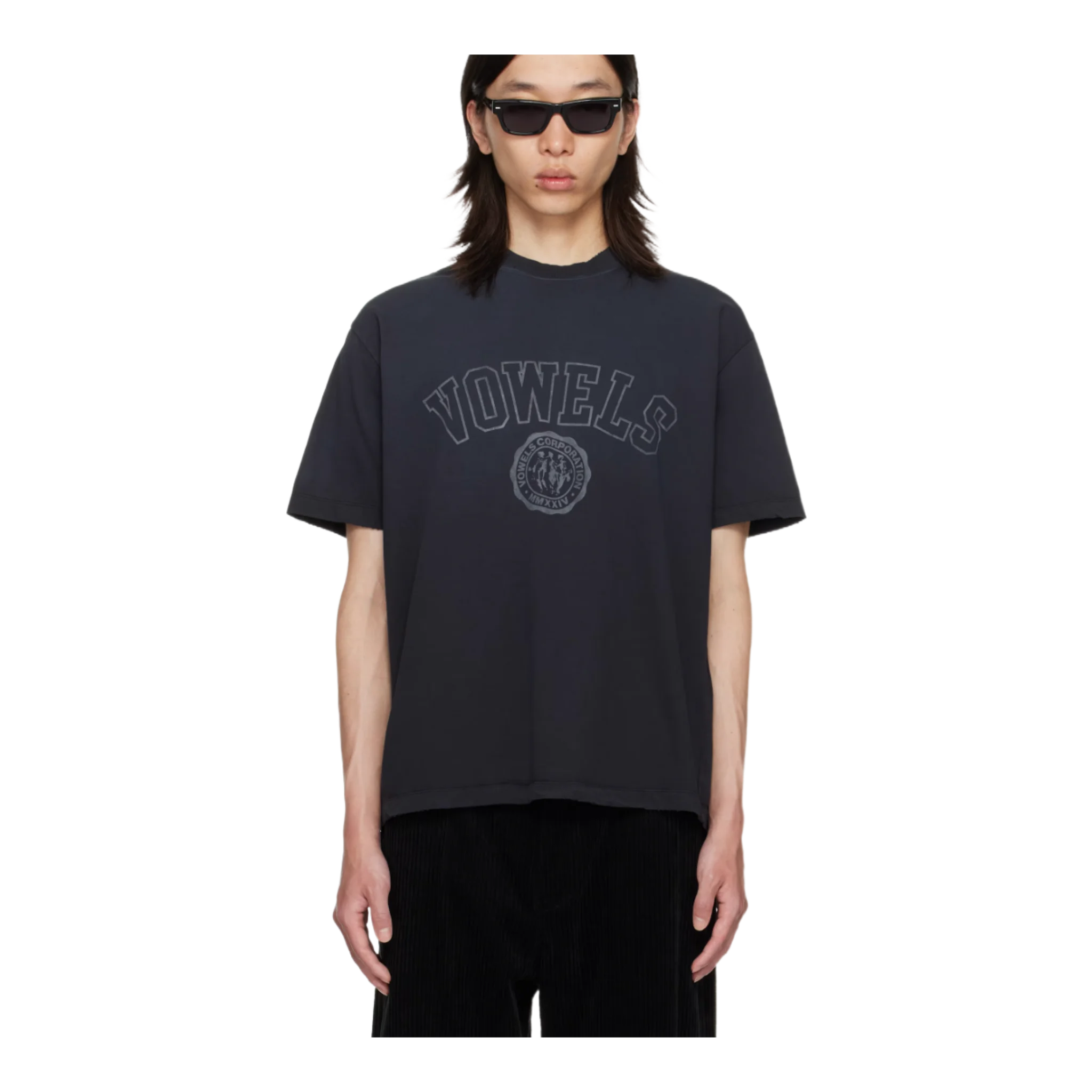 Black Faded Collegiate T-shirt
