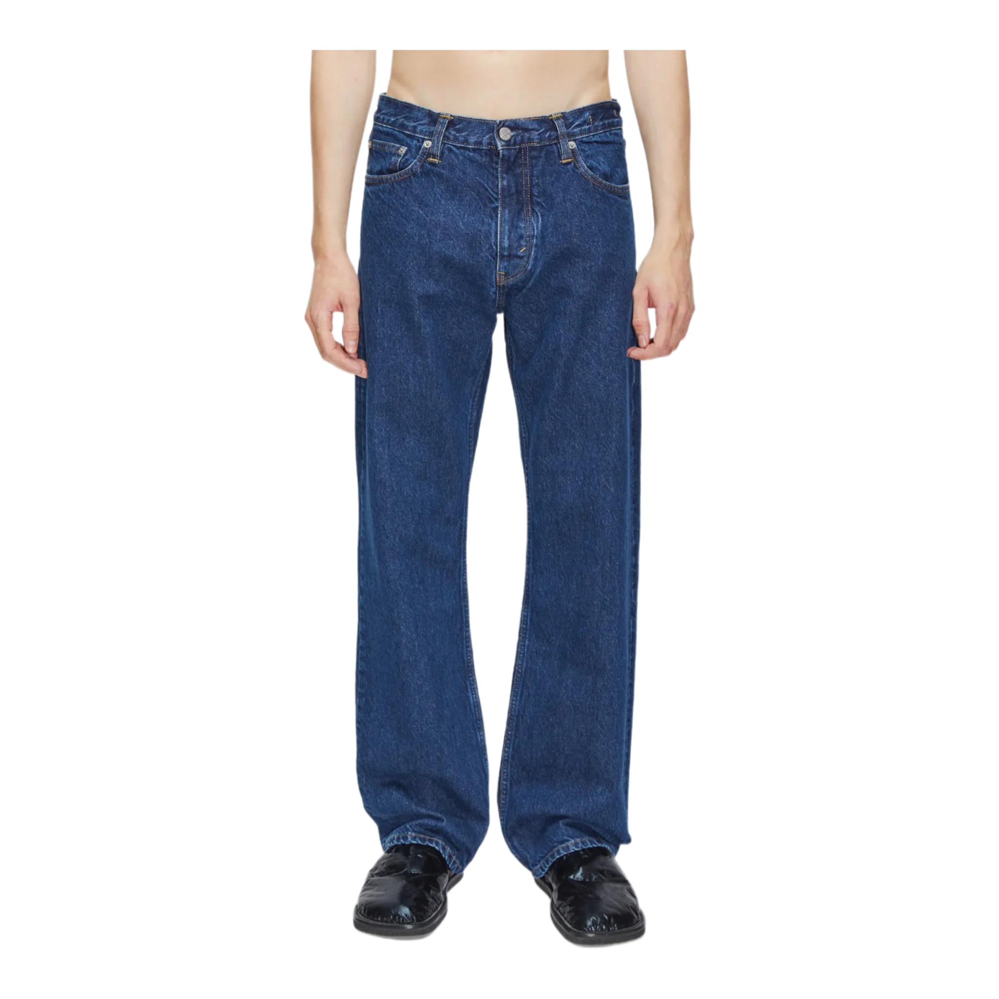 Navy Relaxed Bootcut Jeans