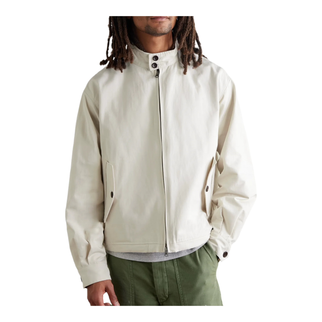 Buddy Cropped Cotton-Blend Twill Harrington Jacket