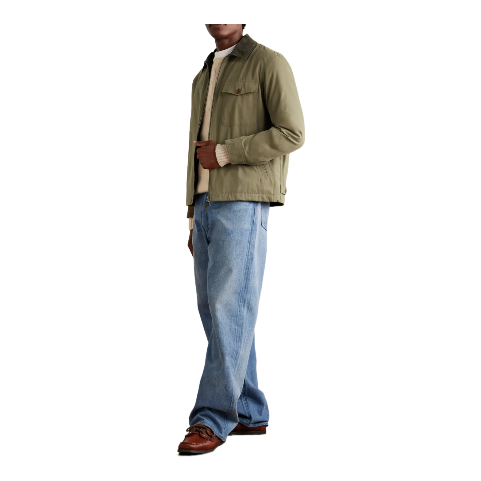 Daren Cotton-Corduroy Trimmed Canvas Jacket