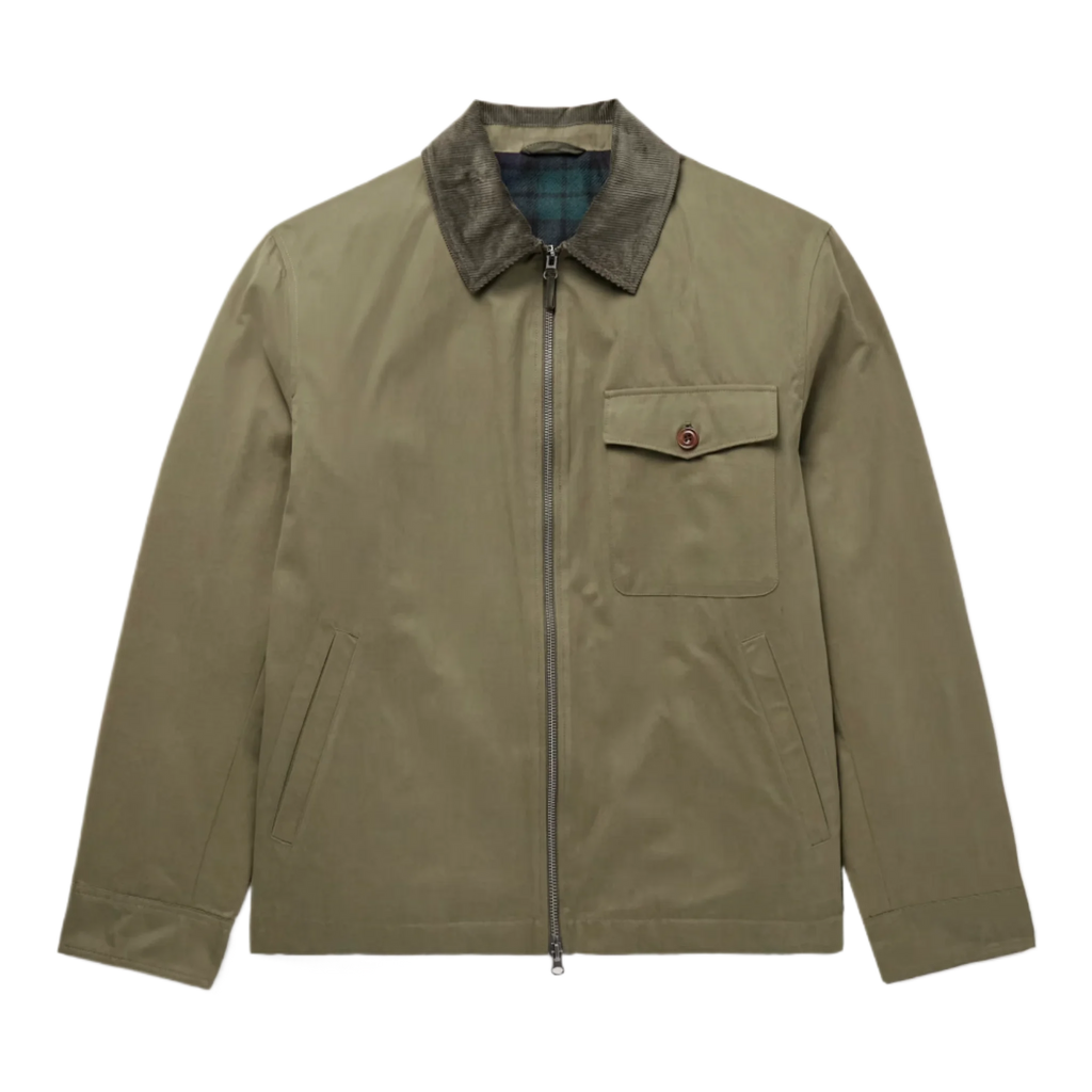 Daren Cotton-Corduroy Trimmed Canvas Jacket