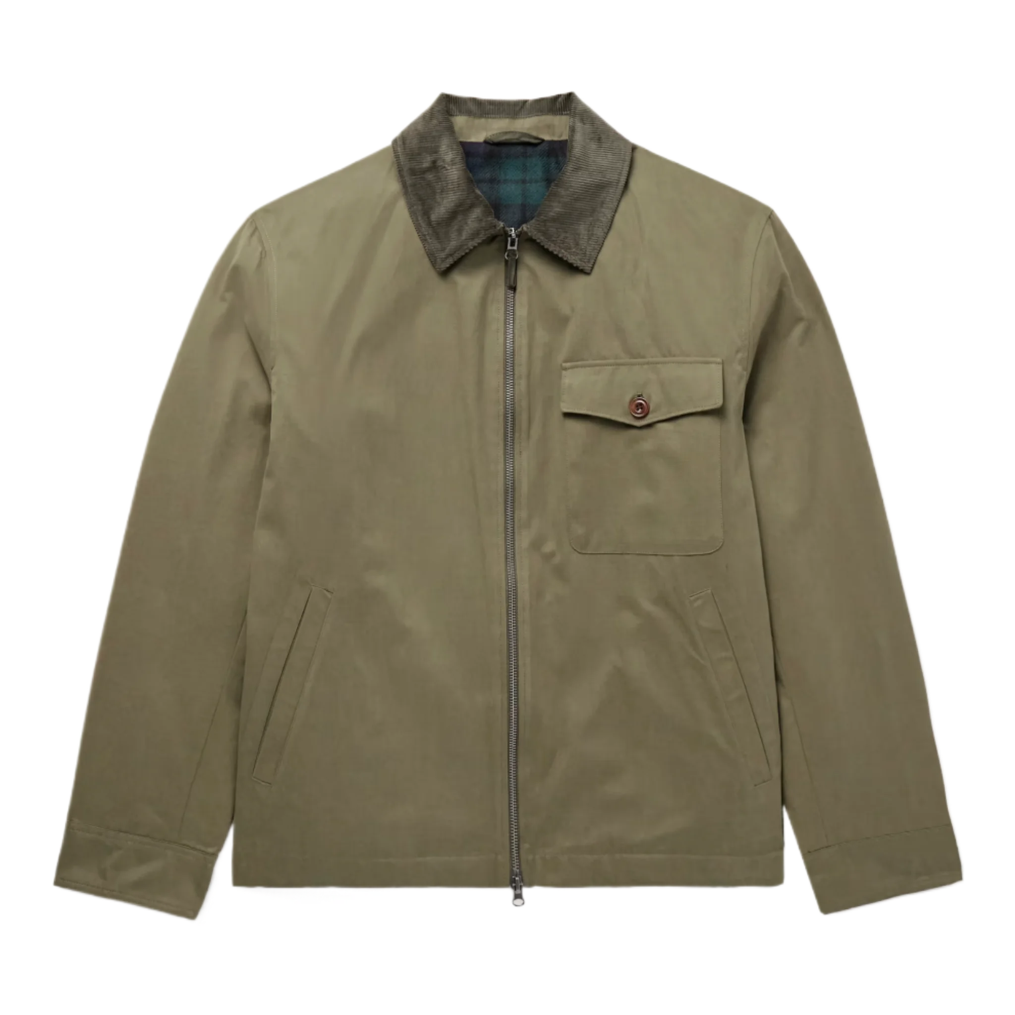 Daren Cotton-Corduroy Trimmed Canvas Jacket