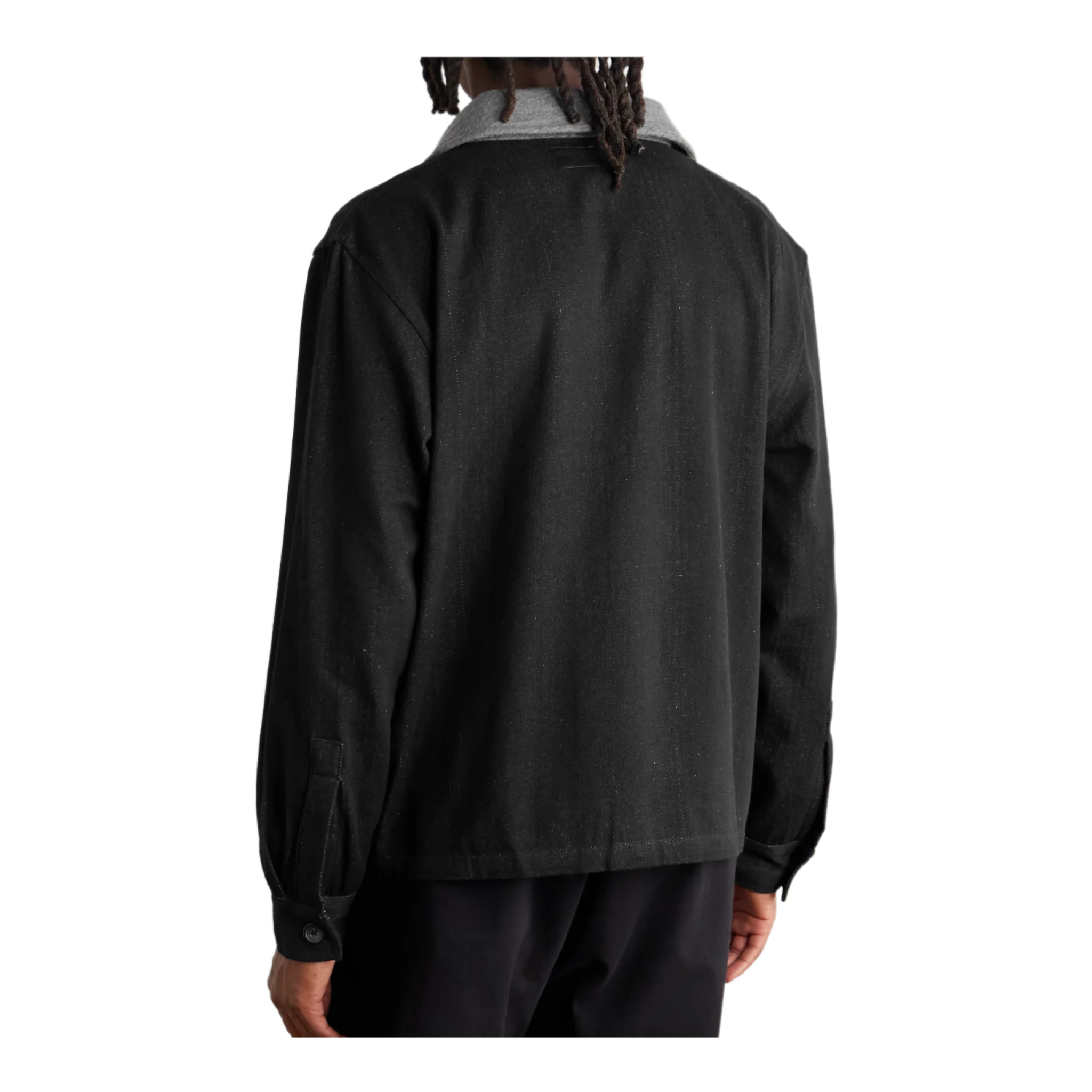 KARTIK RESEARCH - Embroidered Felt-Trimmed Denim Jacket