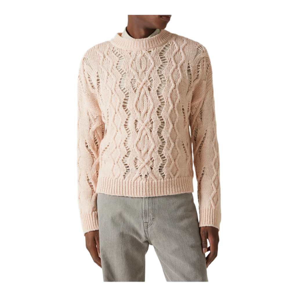 Cable Sonar Roundneck wool sweater