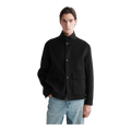 DOUBLE-FACED WOOL FUNNEL NECK JACKET