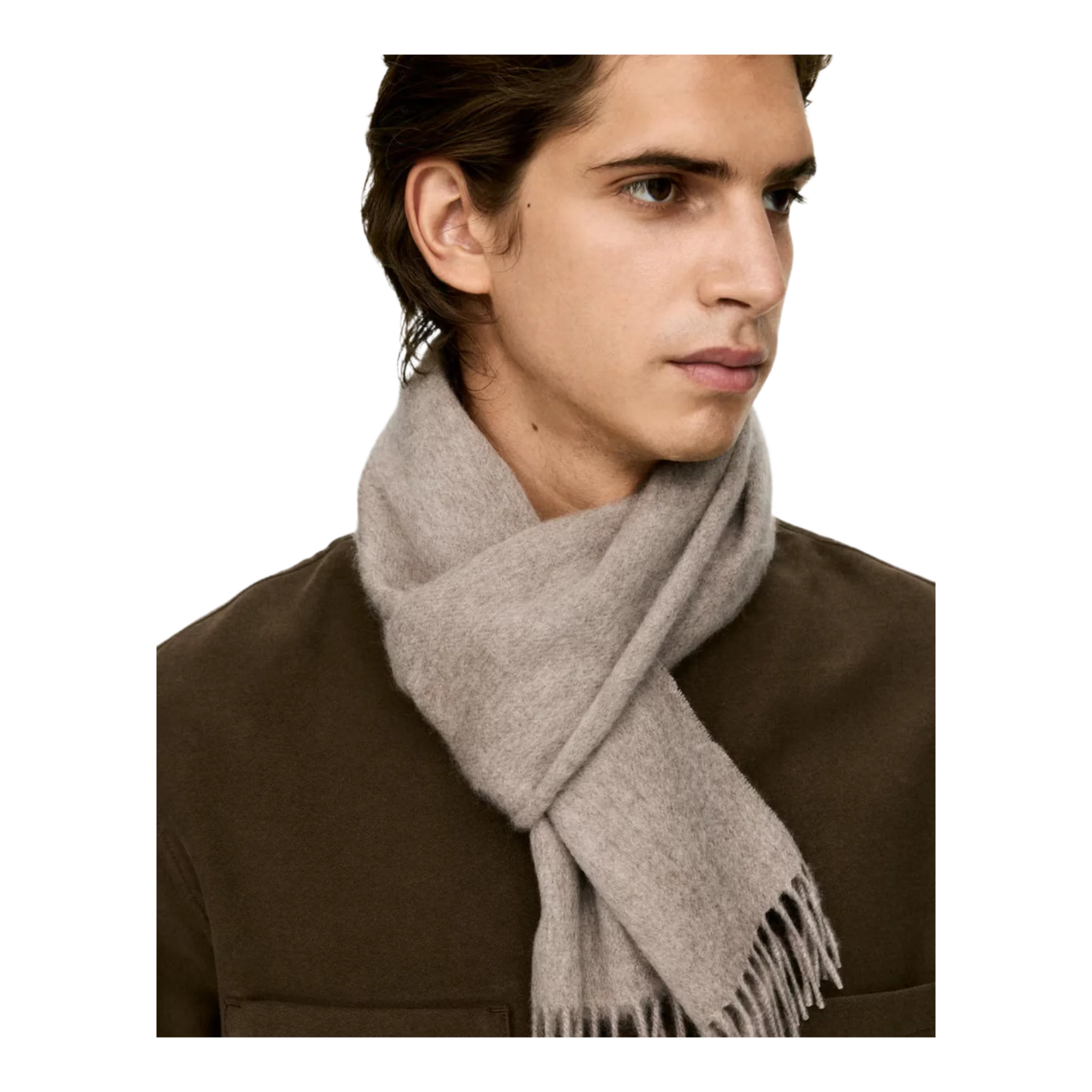 Beige Cashmere Scarf