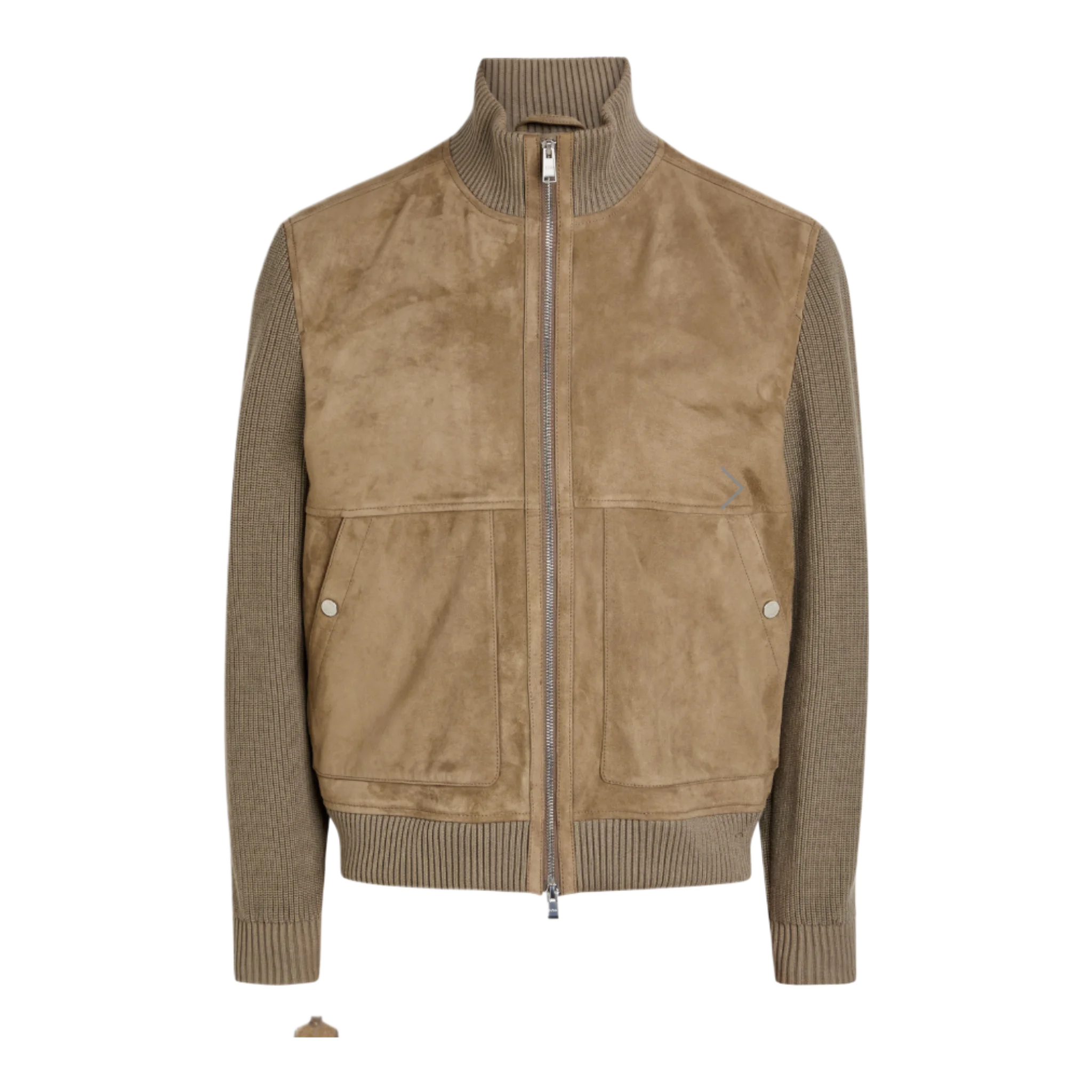 Maparo suede and knit jacket