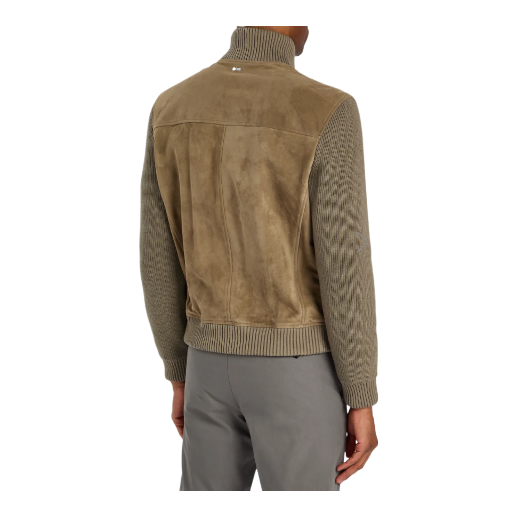 Maparo suede and knit jacket