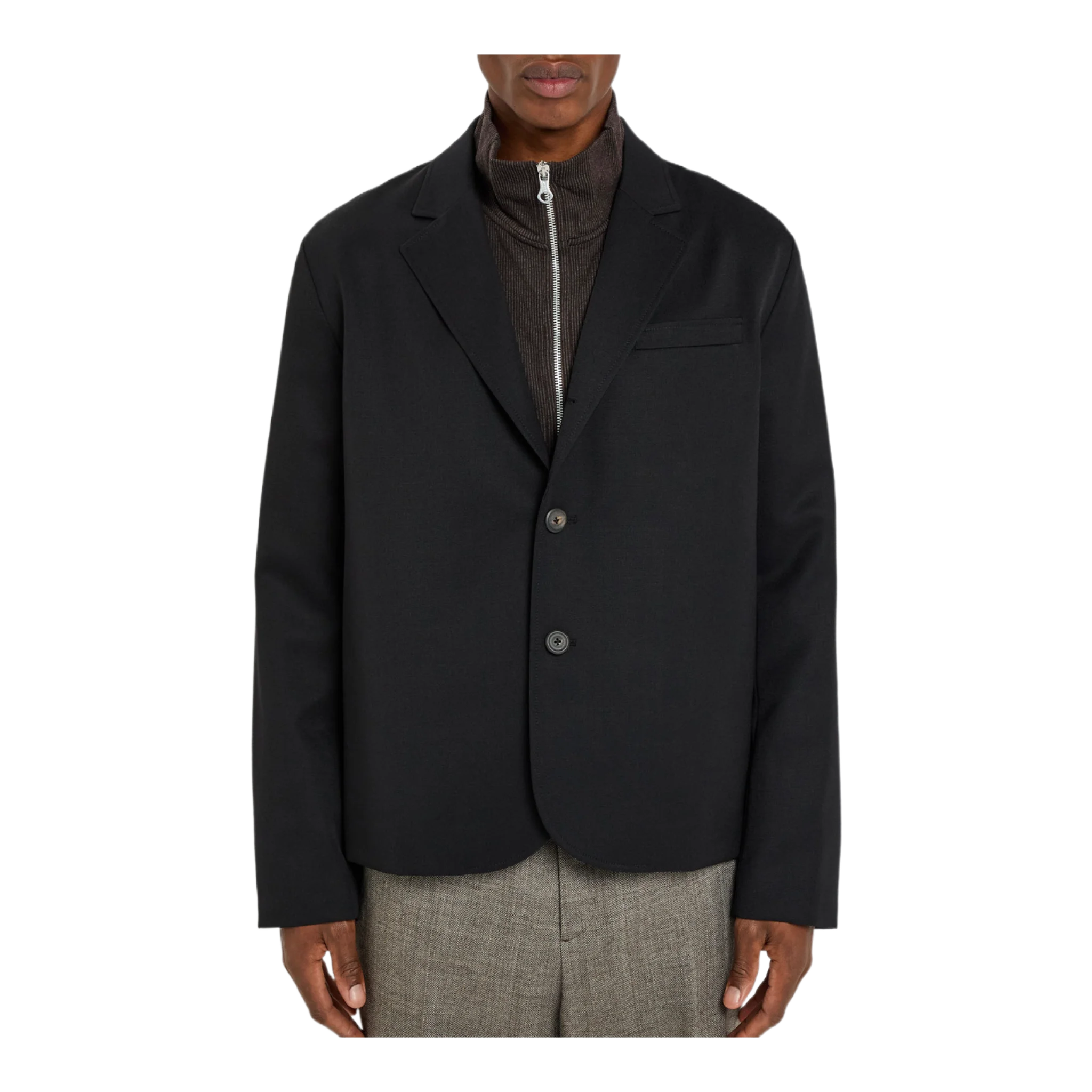 Rolling wool blazer