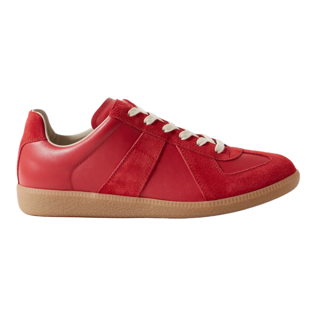 Replica Leather and Suede Sneakers