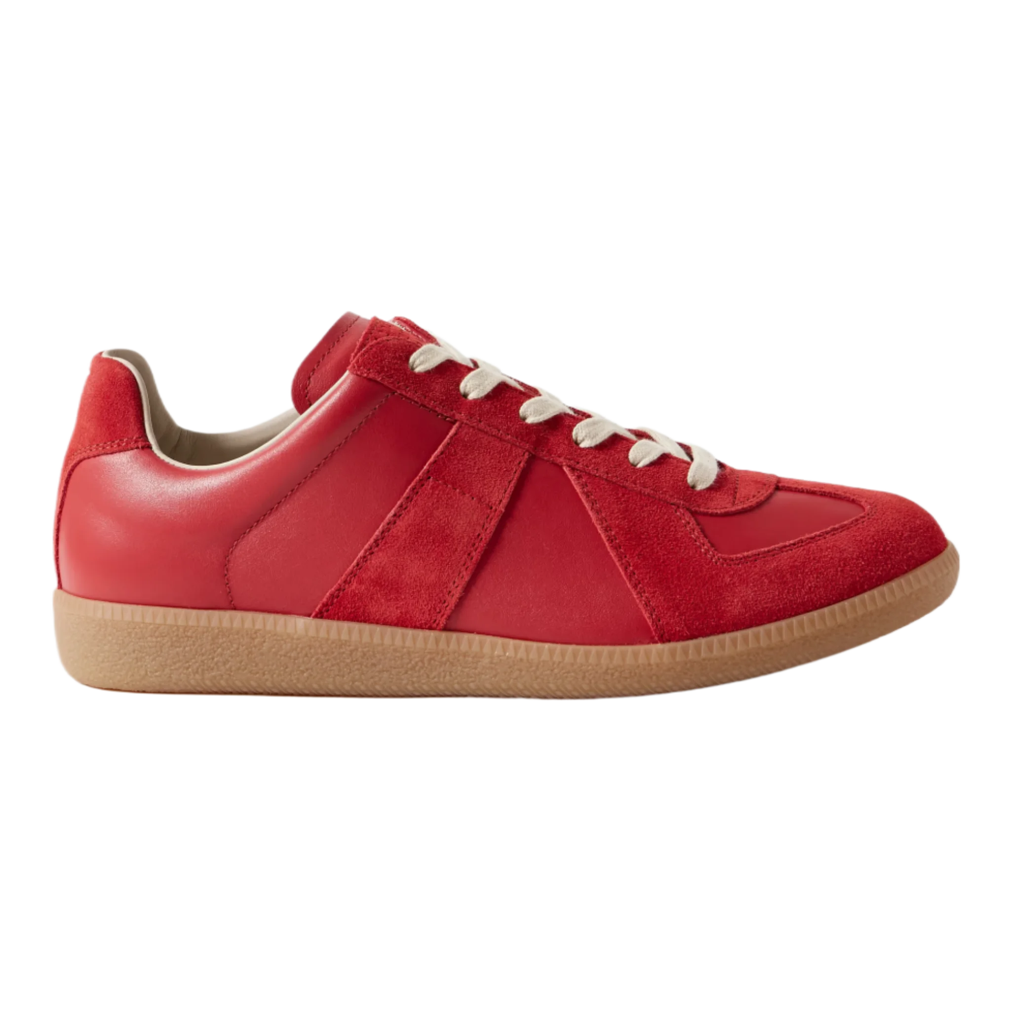 Replica Leather and Suede Sneakers