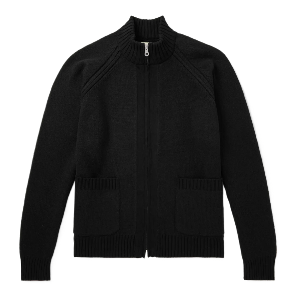 Knitted Zip-Up Cardigan
