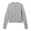 RAGLAN-SLEEVED WOOL-BLEND ZIP CARDIGAN