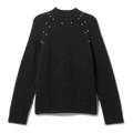 RELAXED KNITTED WOOL-BLEND SWEATER WITH STUDS