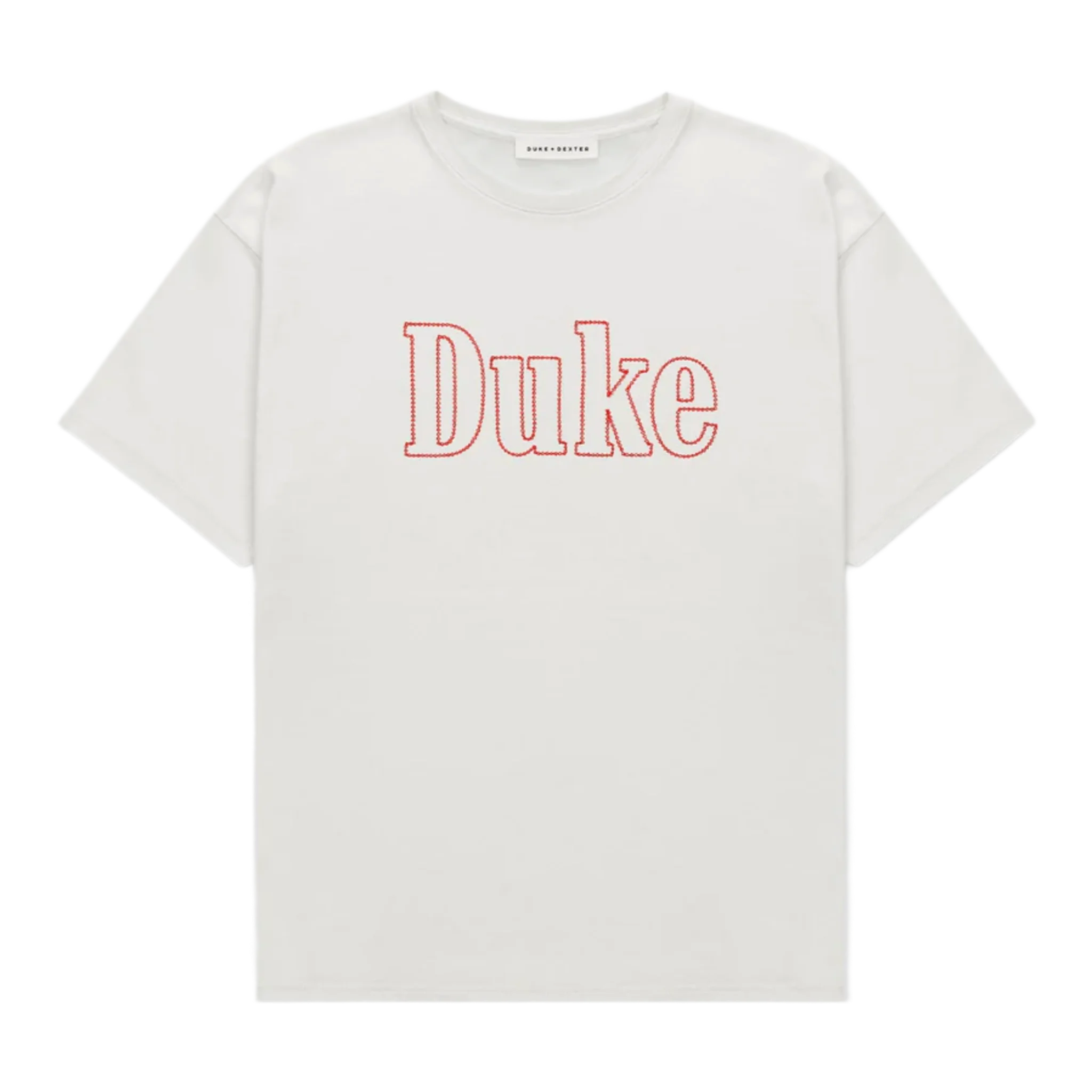 Duke Vintage White Chainstitch T-Shirt