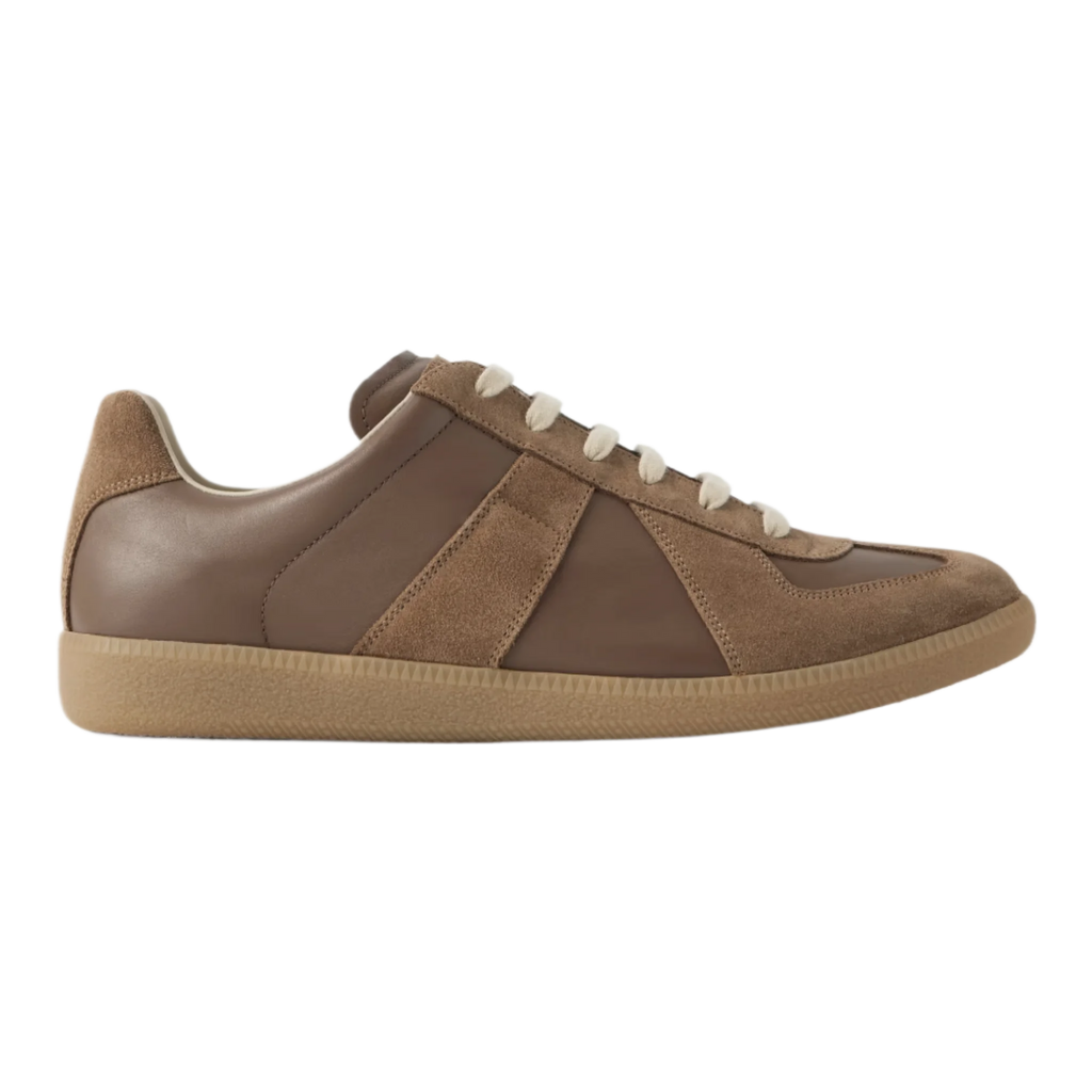 Replica Leather and Suede Sneakers