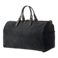 Leather-Trimmed Suede Weekend Bag