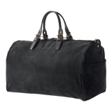 Leather-Trimmed Suede Weekend Bag