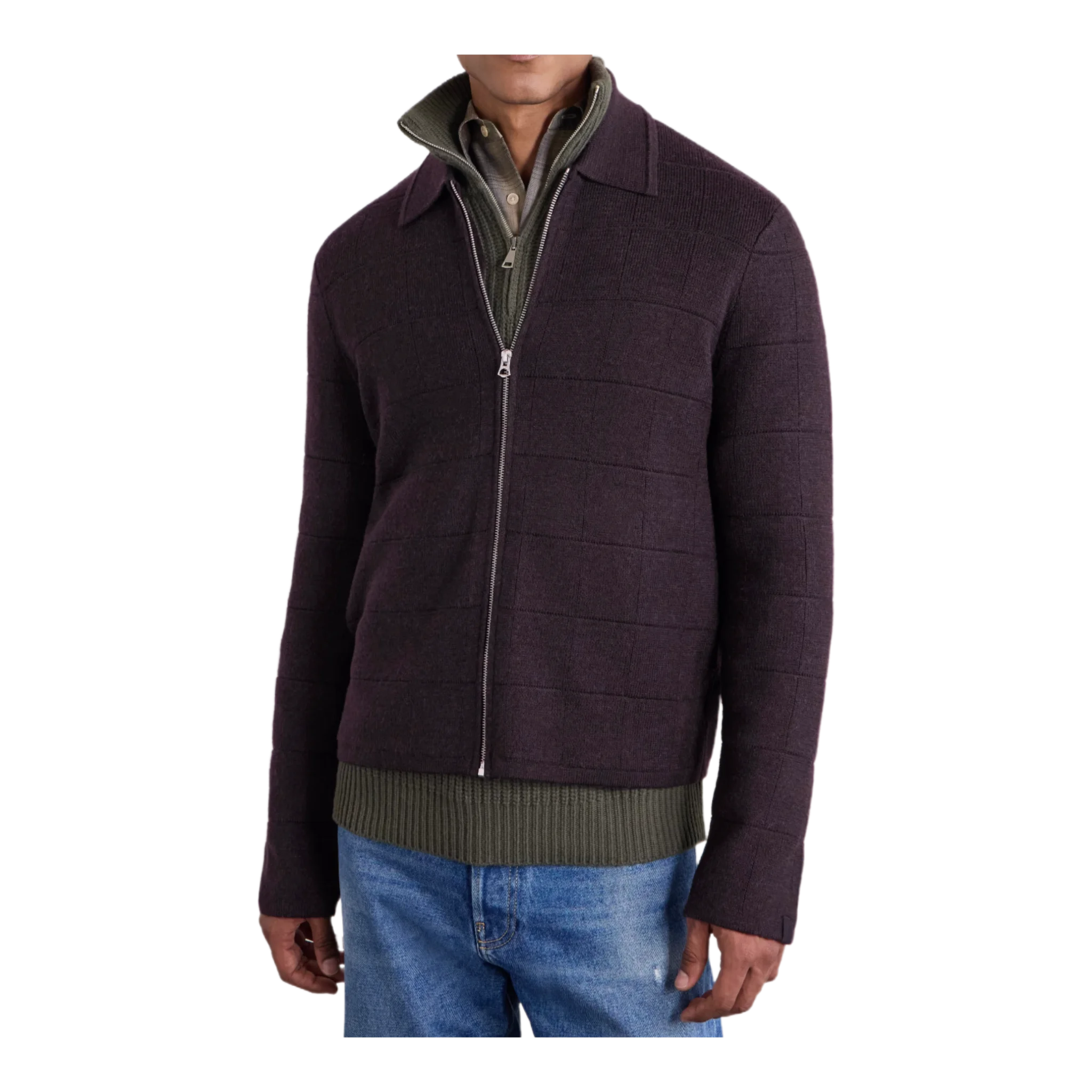 Melrose Wool Zip-Up Cardigan