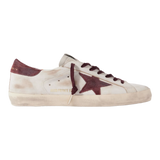 Super-Star Distressed Suede-Trimmed Leather Sneakers