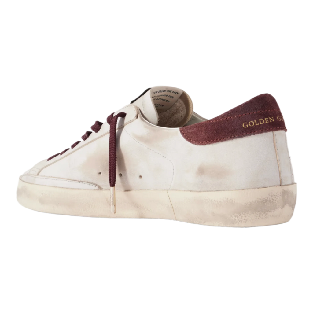 Super-Star Distressed Suede-Trimmed Leather Sneakers