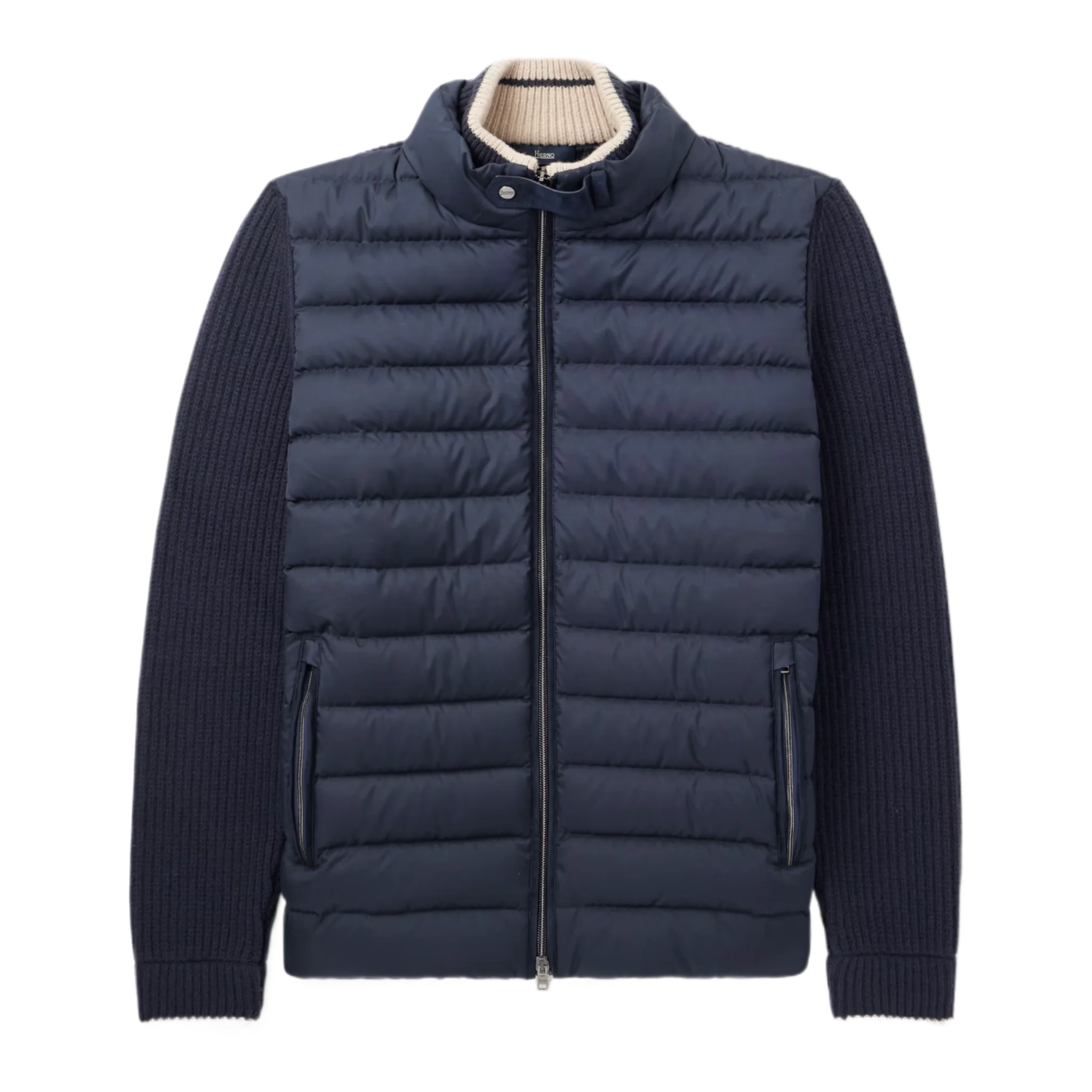 Slim-Fit Wool and Quilted Shell Down Jacket