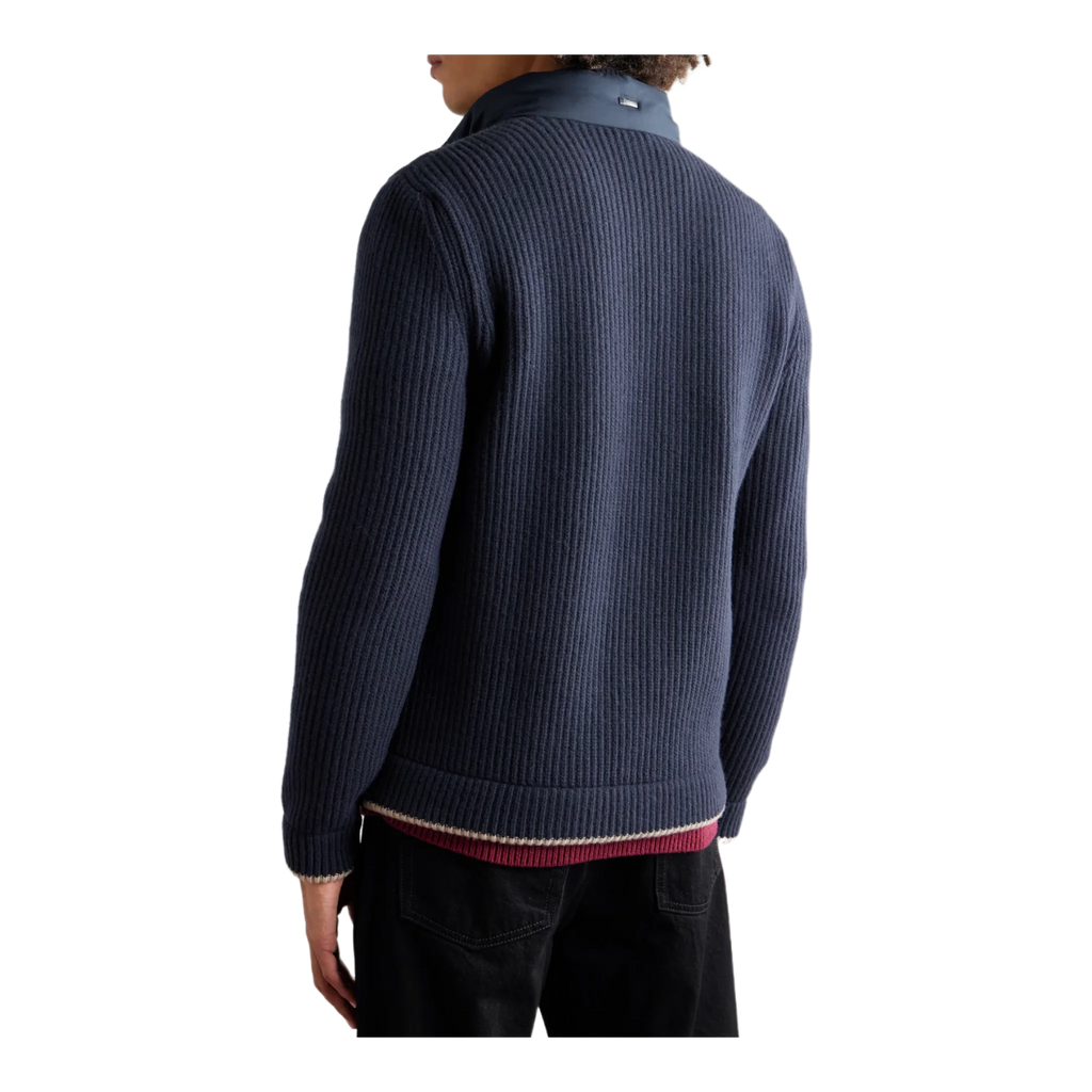Slim-Fit Wool and Quilted Shell Down Jacket